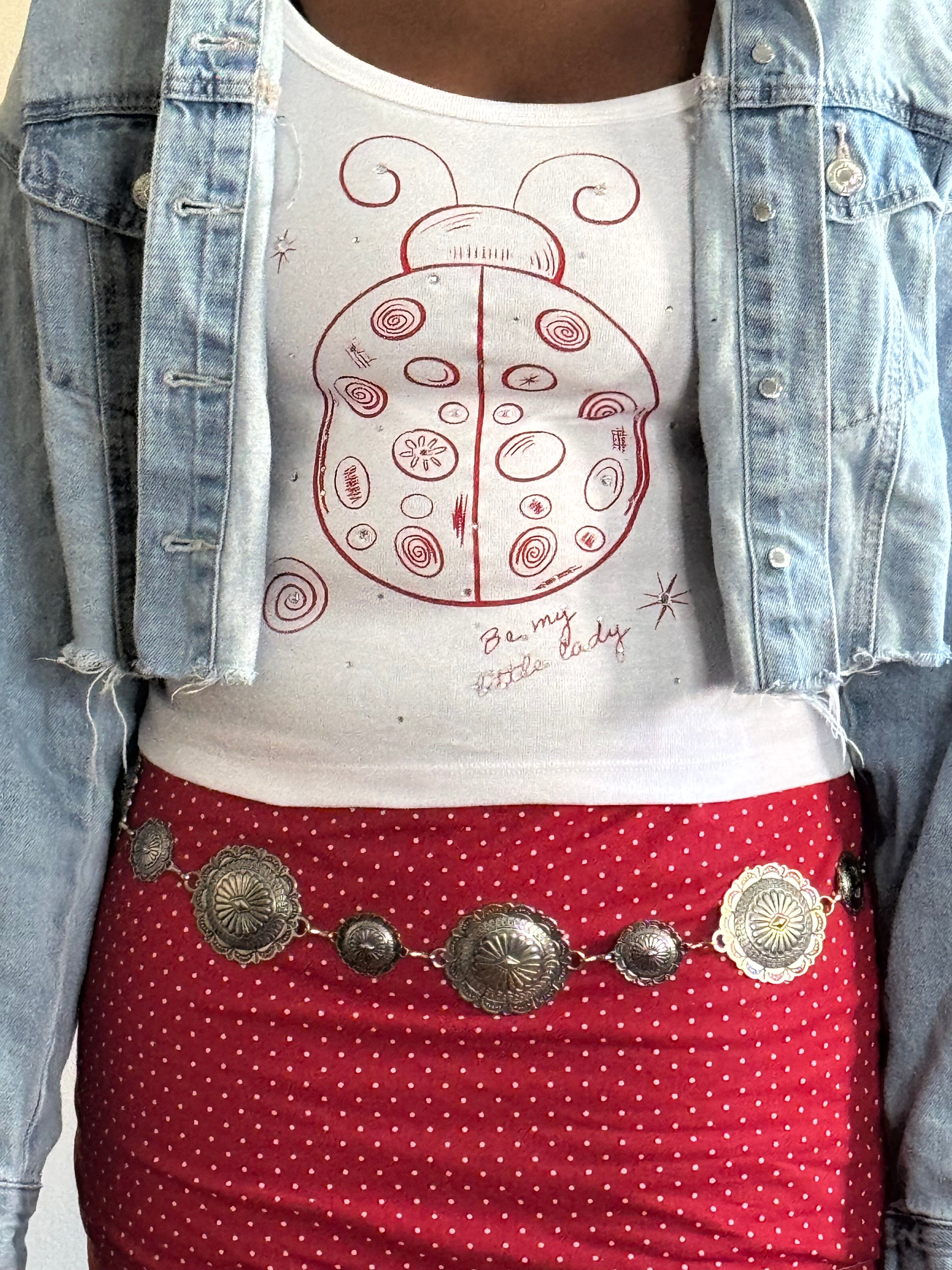 “Be My Little Lady” White Rhinestone Tank