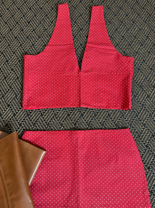 Red Polka Dot Halter Top